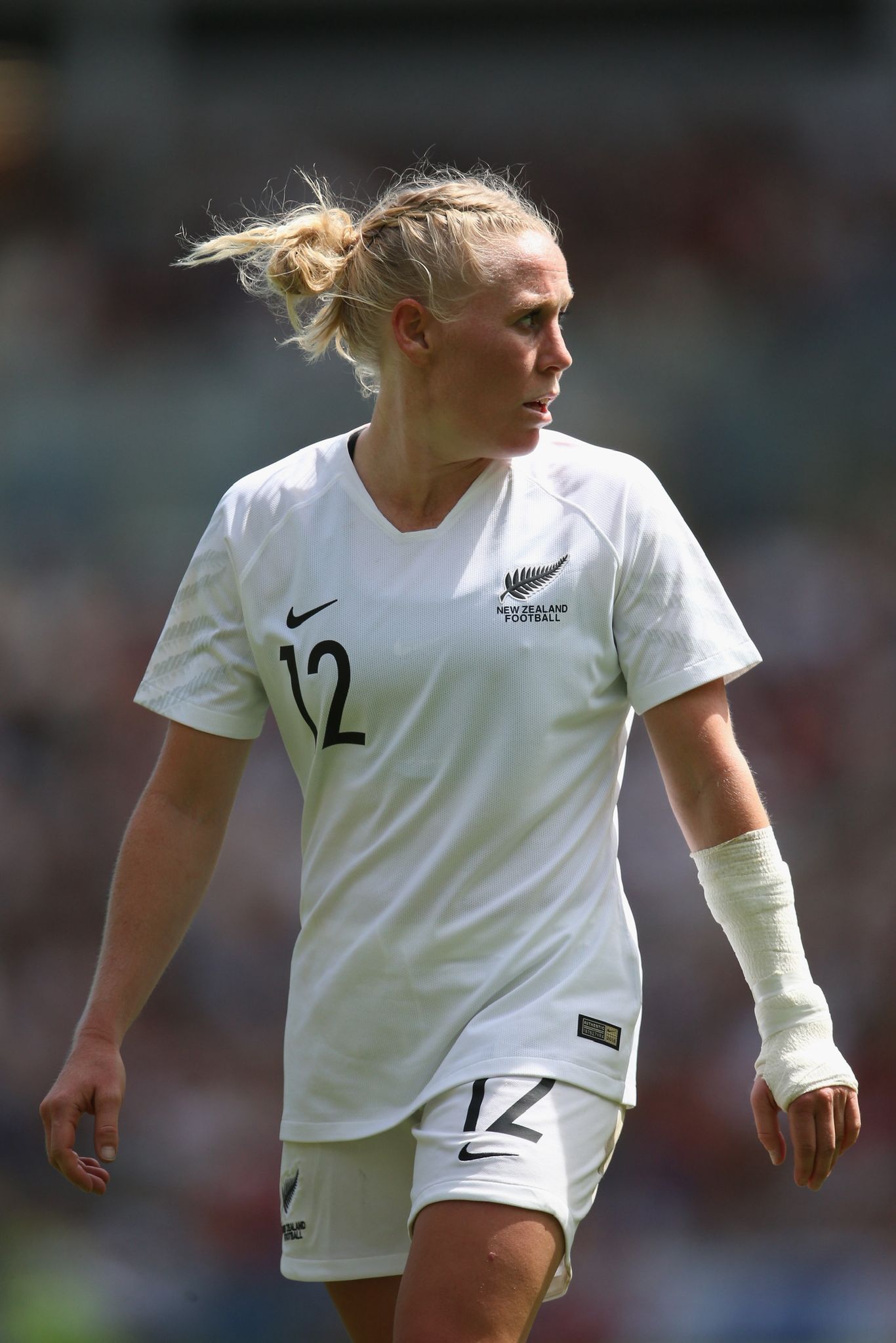 Women's football athlete
